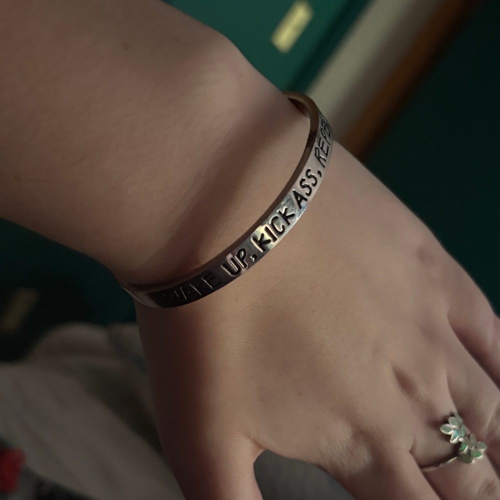 Source Unknown Silver Inspirational Bracelet - image 1